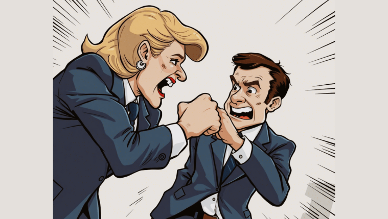 בריג'יט מקרון סטירה